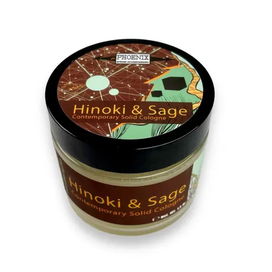 Hinoki & Sage Solid Cologne | Contains Prickly Pear Oil | An Instant Classic!