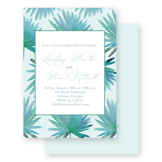 Summer Fiesta with Palm Border Couples Shower Invitation