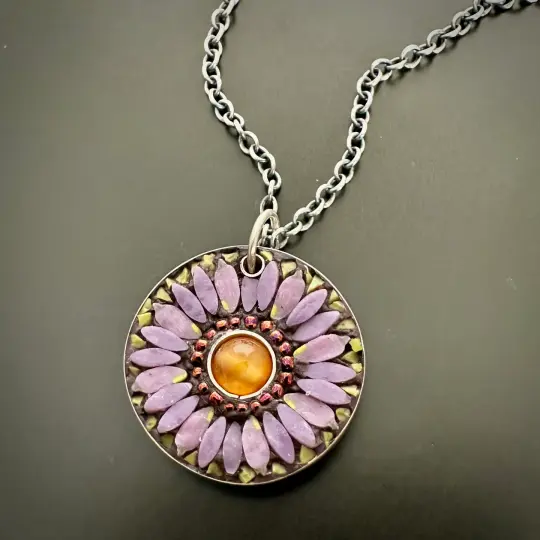 Coneflower with Carnelian center