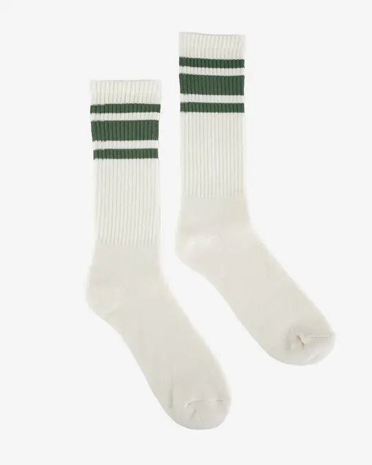 Decka 80s Skater Socks - Olive
