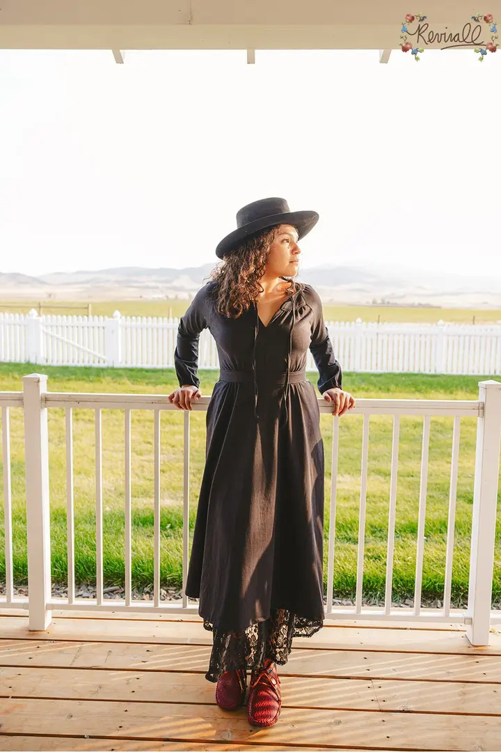 Black Cotton Rosemary Dress