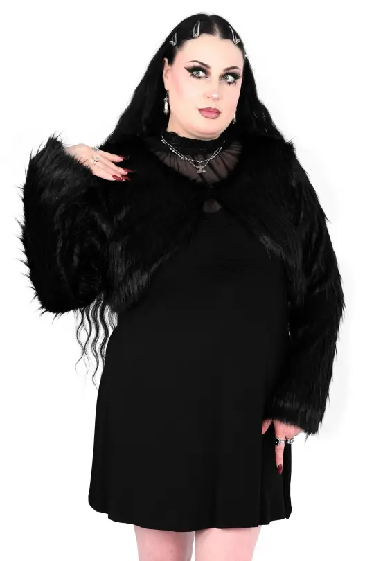 Fuzzy Crop Bolero - Rare Edition (Reclaimed Designer Fabric) - XS left!