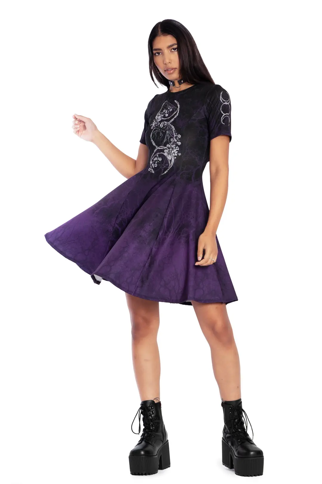 Moon Magic Longline Evil Tee Dress