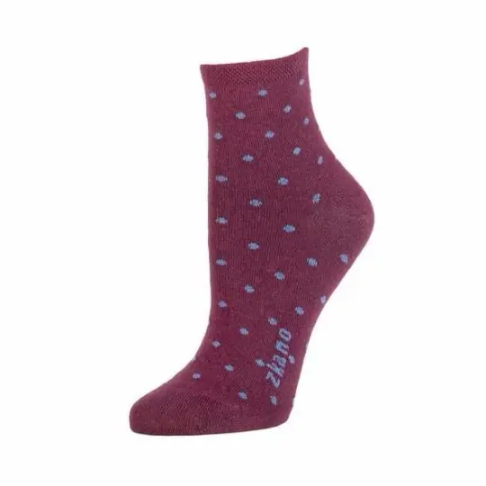 Polka Dot Anklet in Merlot