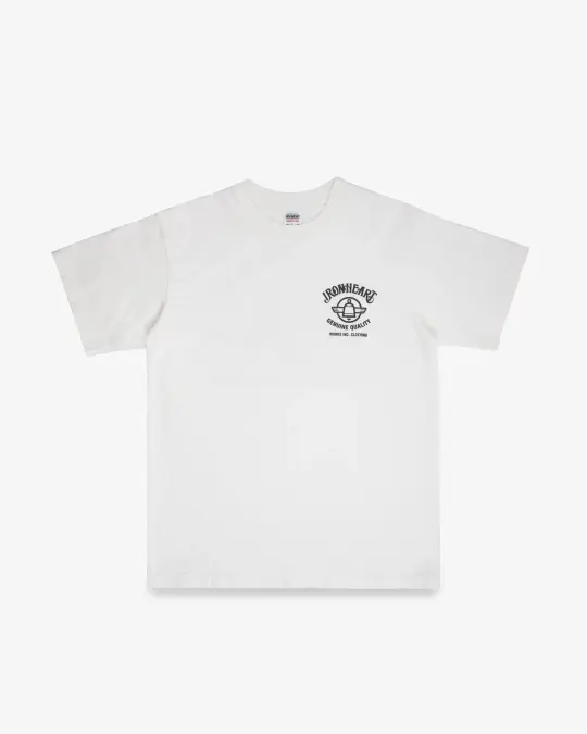 7.5oz Printed Loopwheel Crew Neck T-Shirt - White