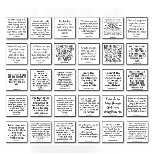 30 Precut Bible Verse Quilt Squares 5in