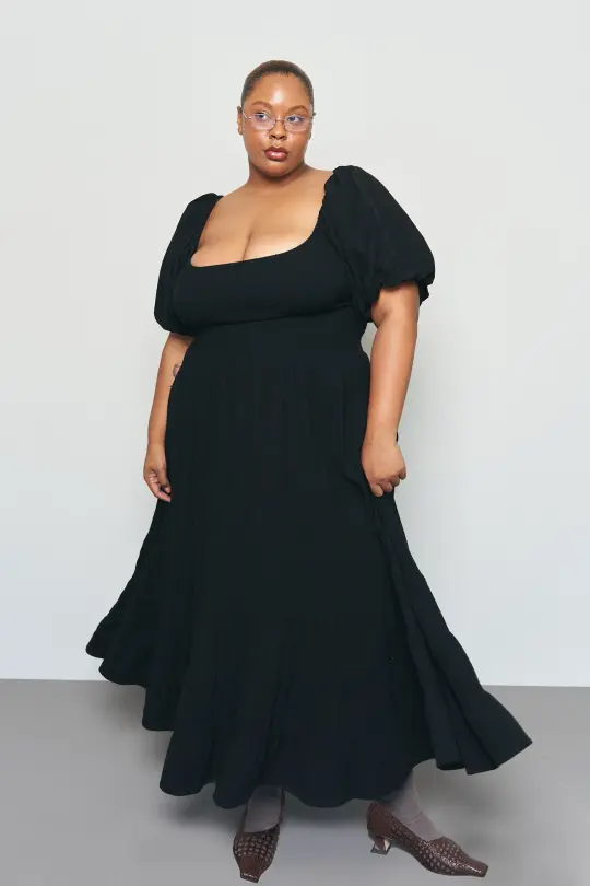 1 left - Picnic Gown Soft Linen Black