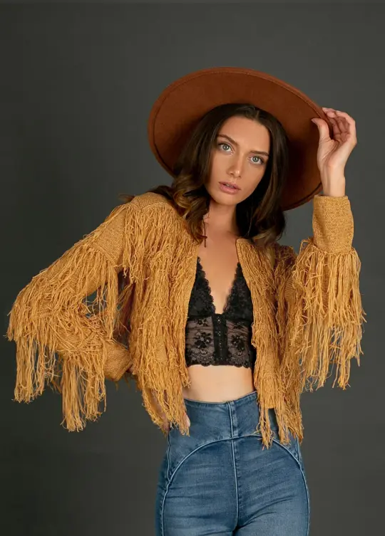 Kayla Cardigan in Camel
