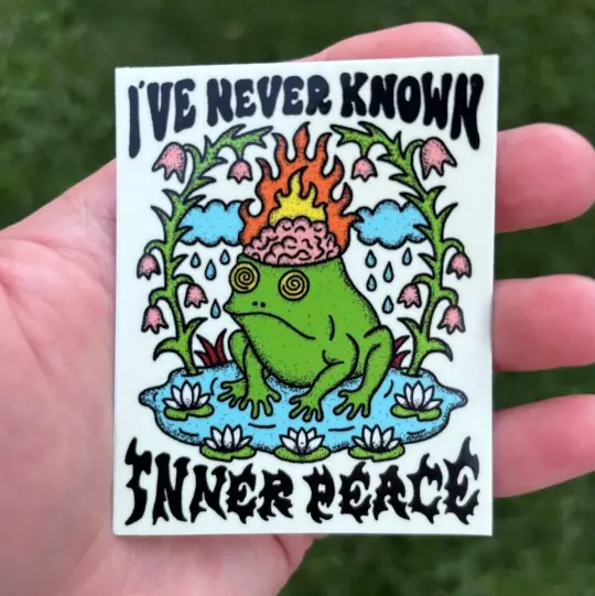 I've never known inner peace sticker