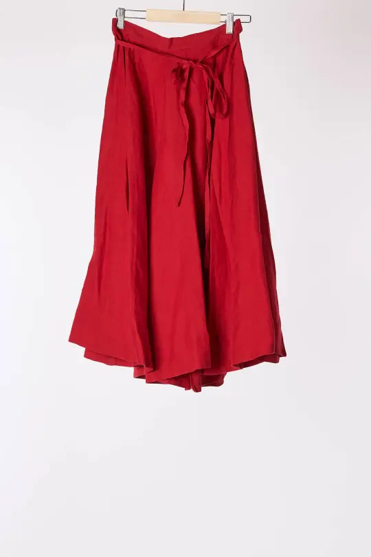 Wrap Skirt, Red Poppy