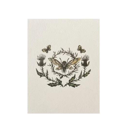 Perfumed Card: Cicada Wreath