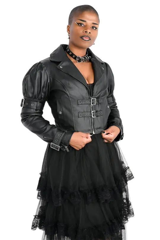 Meadow Puff Sleeve Moto Jacket