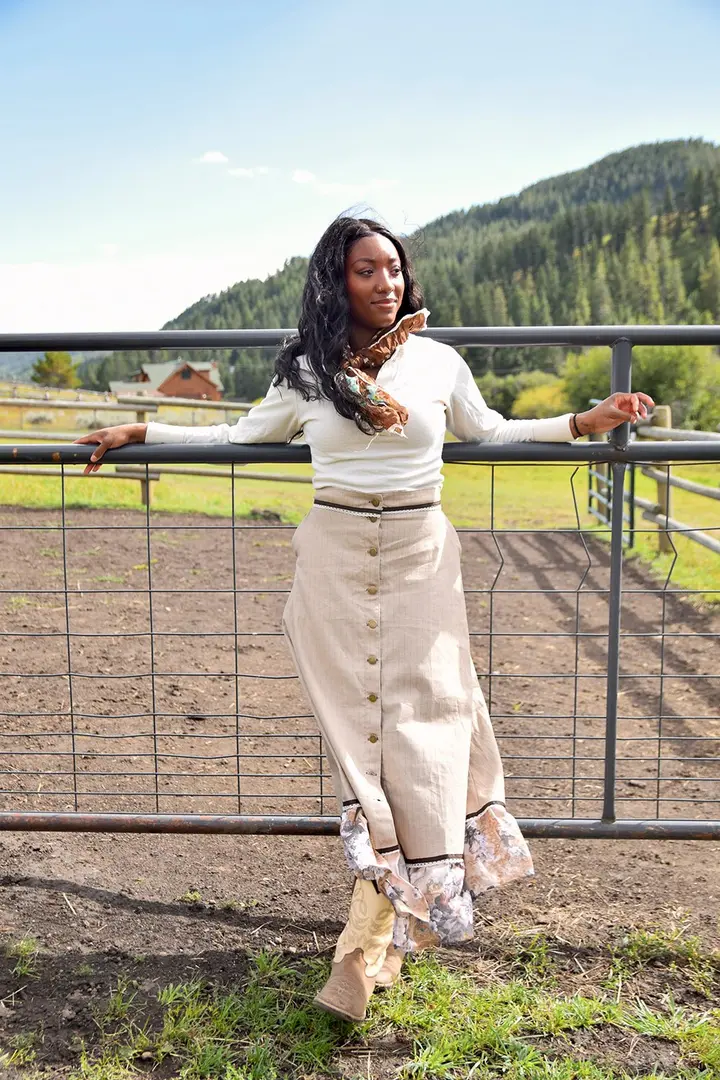 Linen Prairie Skirt- Large Available!