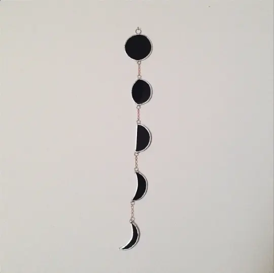 Dark Side Half Moon Phase, small & large