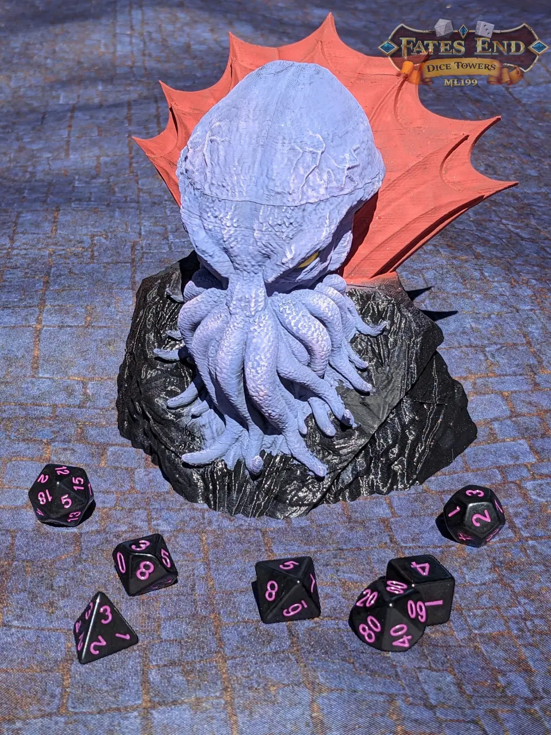 Mind Flayer 3D Printed Dice Jail | RPG Dice Vault | D20 Storage Box | Player Gift - Fate's End Collection - Enter a World of Enigma!