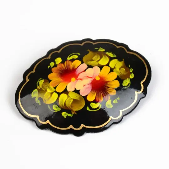 Hand Painted Wooden Pin
