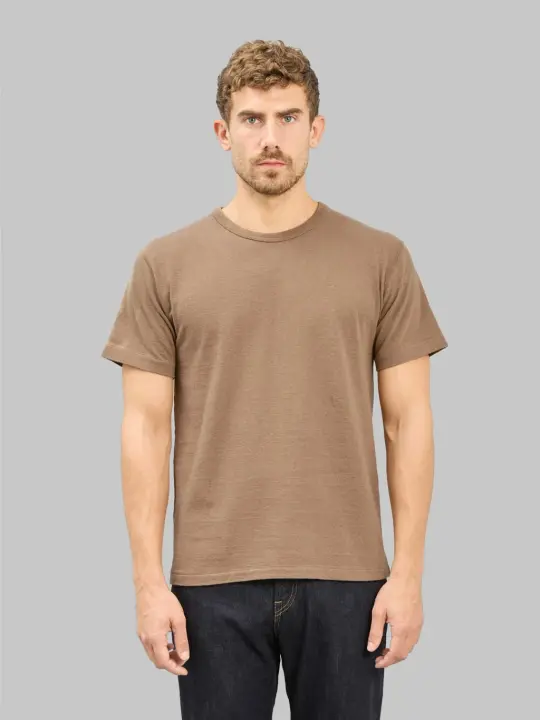 Wonder Looper Iron Mordant Foxfibre® Tsuriami Crewneck T-Shirt Coyote 70