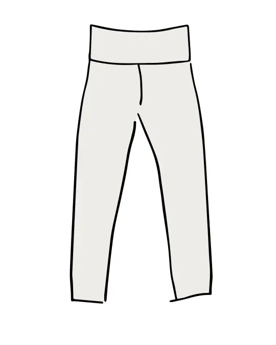 High Rise Ankle Leggings Plain Vanilla