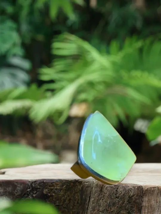 Lime Quartz Handmade Silver ring