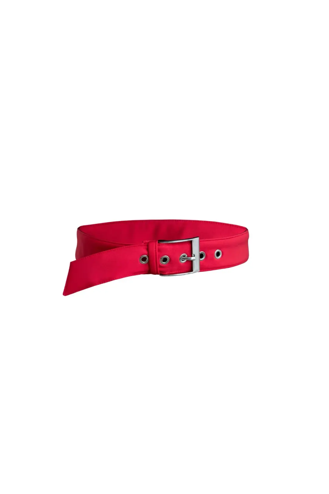 Belt with Buckle in Solid Red Color | Queen of Hearts