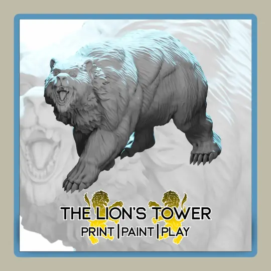 render of 32mm miniature bear