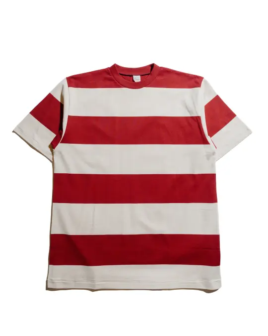 Warehouse Lot. 4108 S/S 4in Border T Bordeaux/Kinari