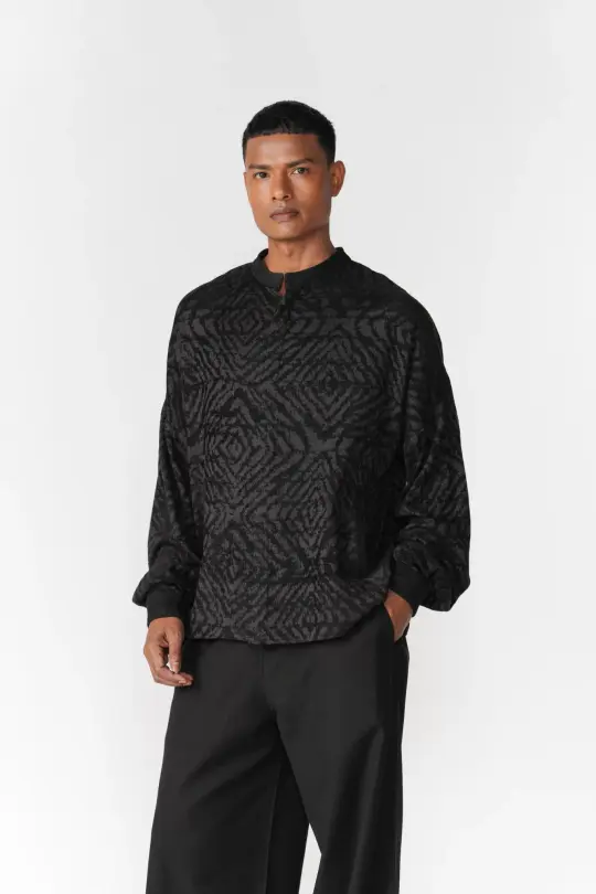 JACQUARD SHORT JACKET