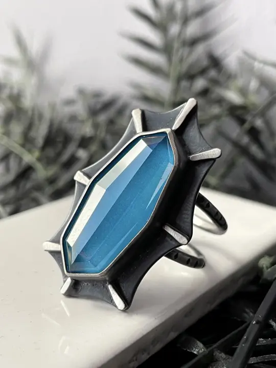 Creature Fin Blue Glow Ring - Size 10