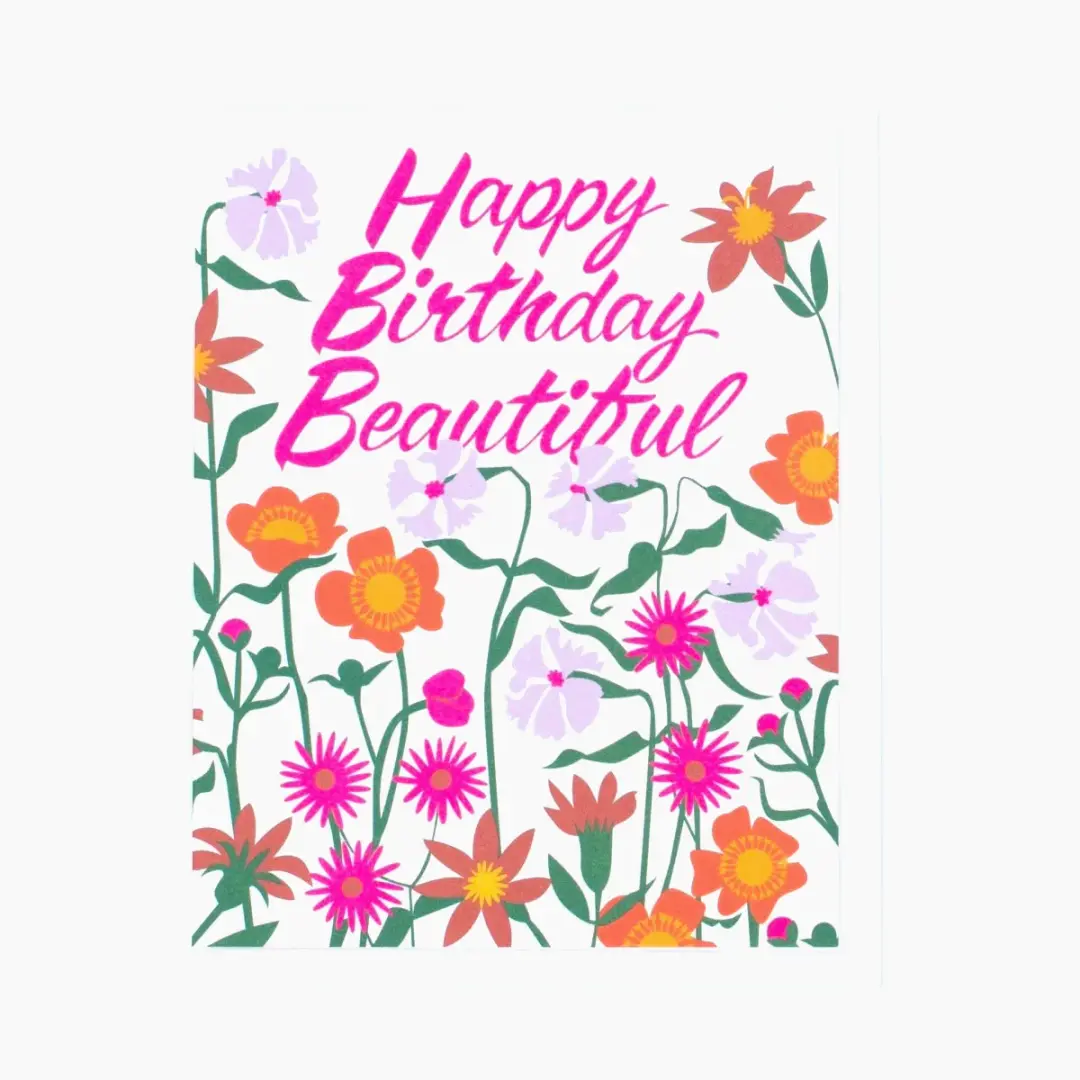 Beautiful Bright Birthday Flowers Card