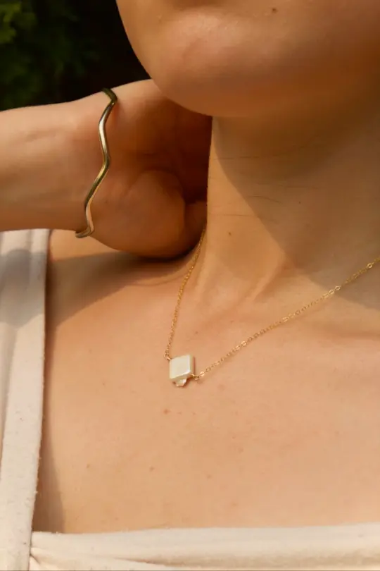 Diamond Freshwater Pearl Necklace