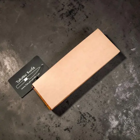 Tokushu Knife Premium Tan Buffalo Leather Strop