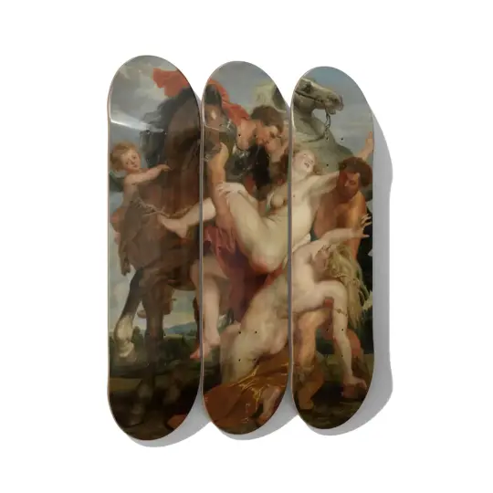 Rubens Daughters of Leucippus Skateboard Triptych