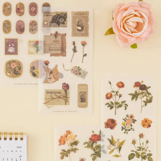 Tsuki ‘Vintage Rose’ Sticker Set ☾