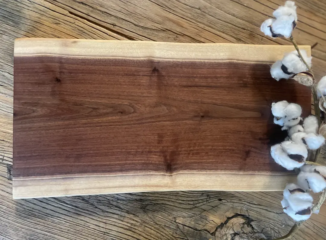 25L004 - Dual Live Edge Walnut Board