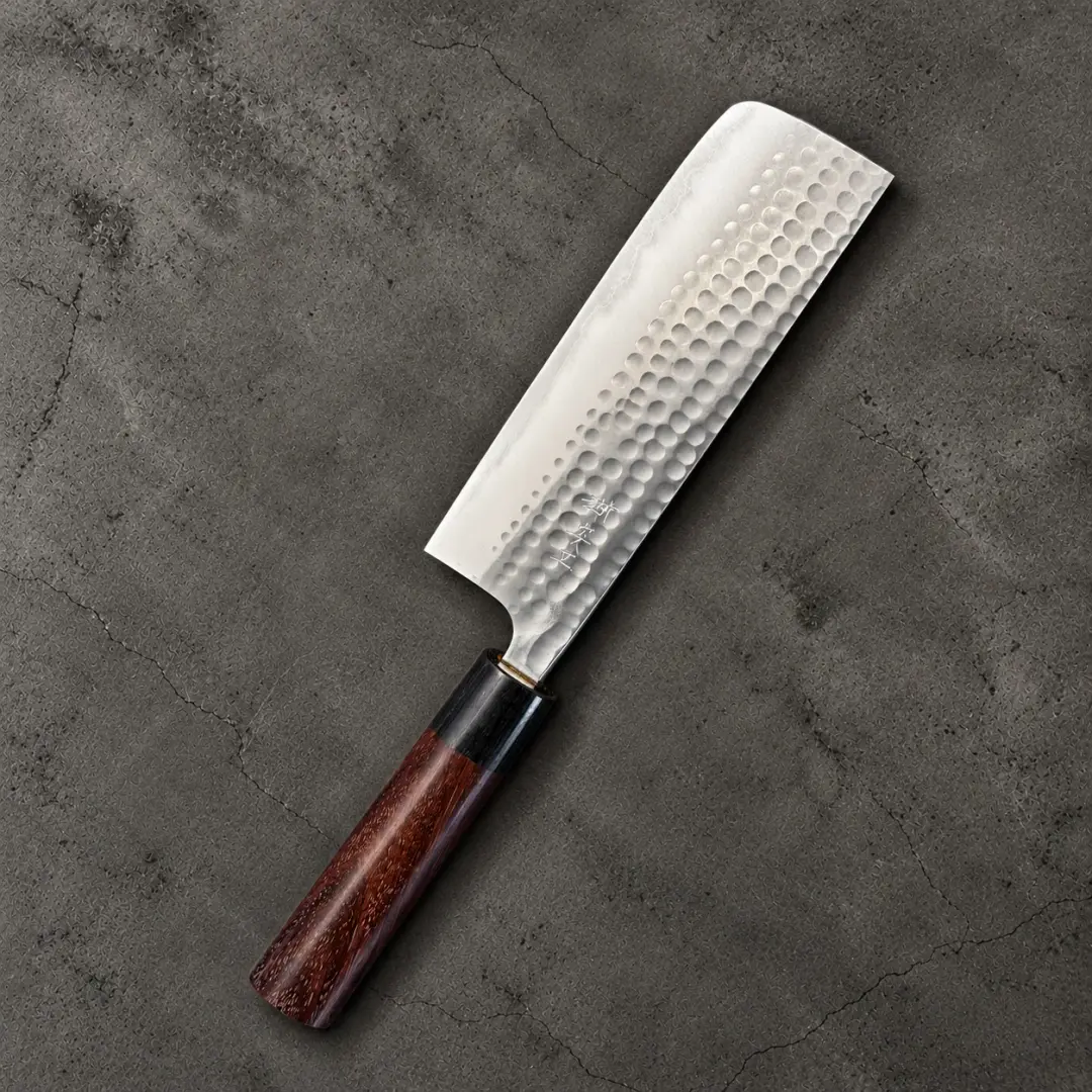 Anryu Aogami #2 Tsuchime Nakiri 165mm – Rosewood Circle Handle