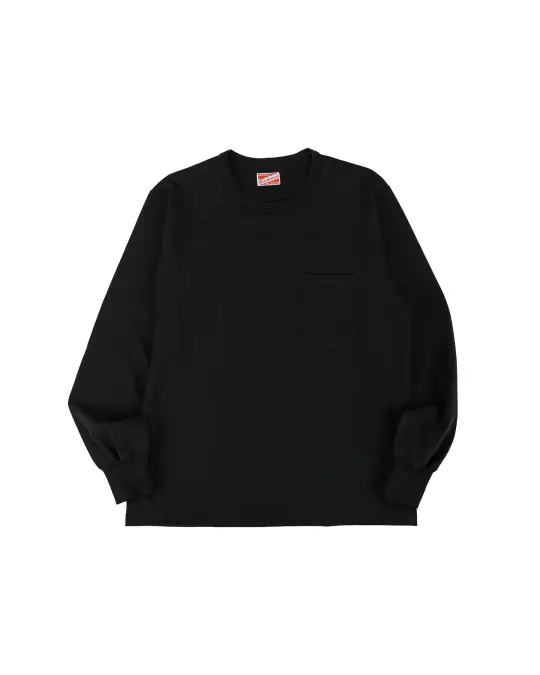 The Real McCoy's MC24019 Pocket Tee L/S Black
