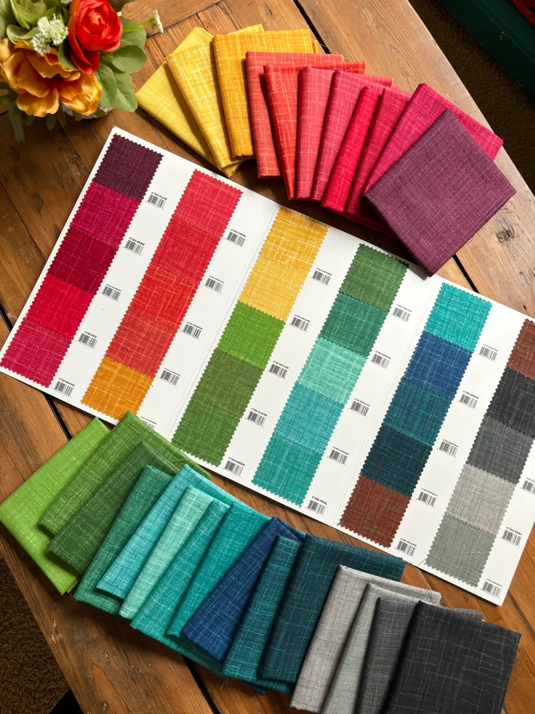 Grasscloth Cottons Swatch card
