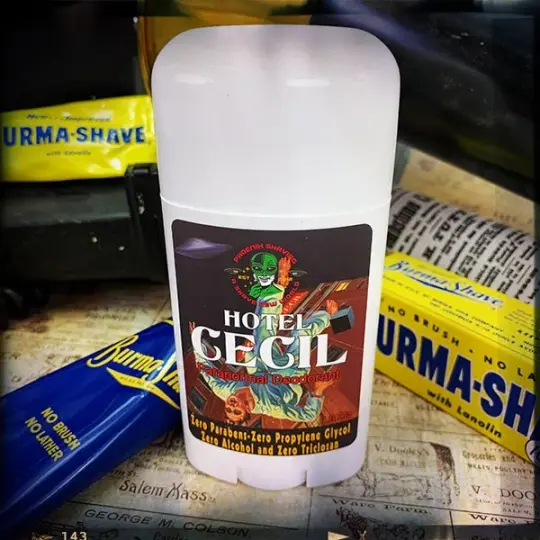 Hotel Cecil Handmade Natural Deodorant | Homage To The Original Burma Shave | Sport Strength