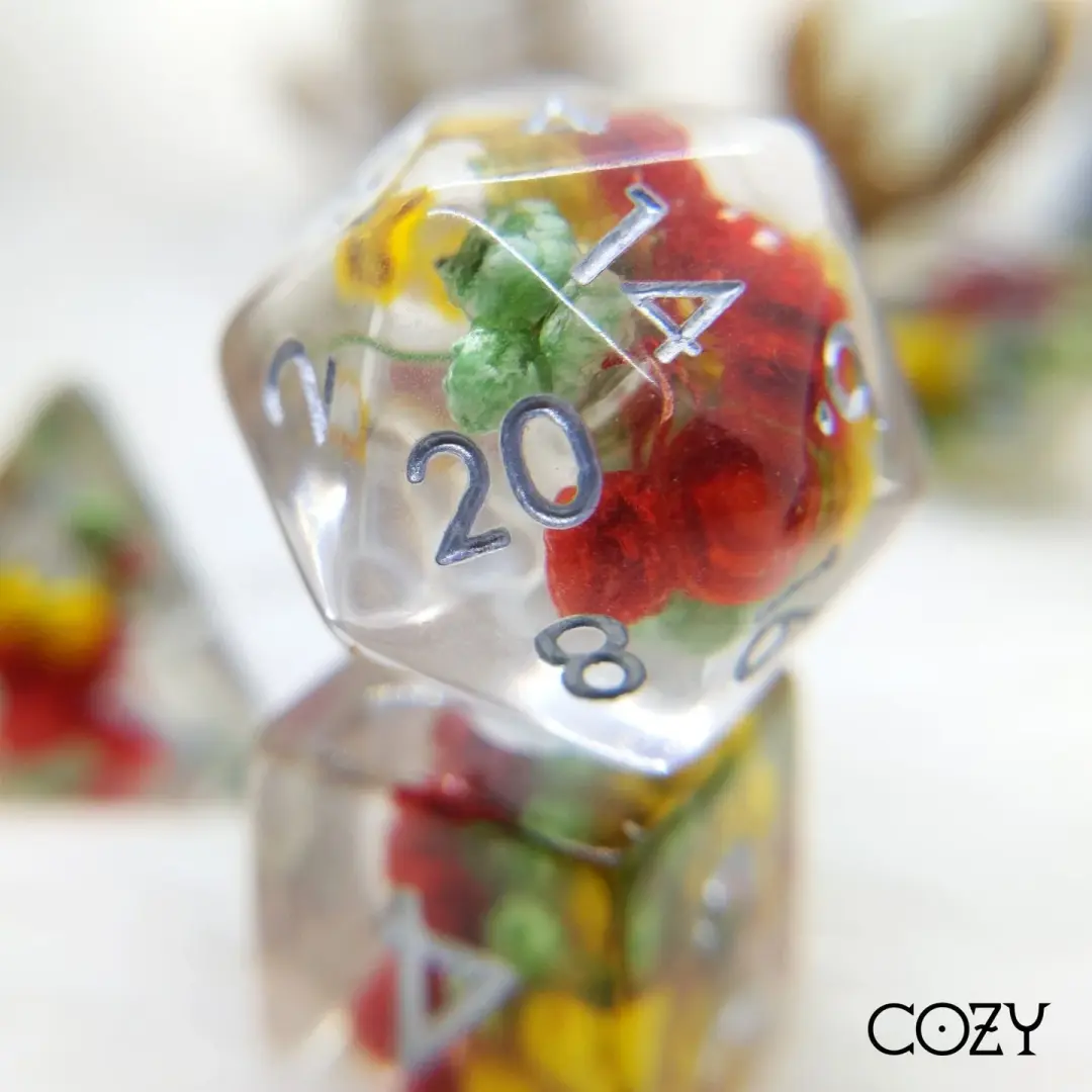 Bouquet of Flowers DnD Dice Set