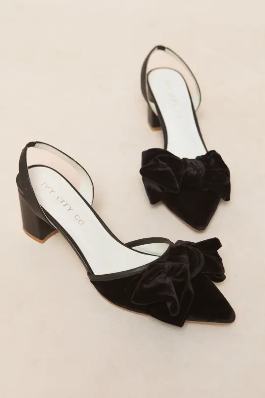 Eloise Bow Heel in Black