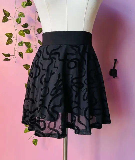 The Morbid Mini Skort - SNAKES -… – Goth Shorts