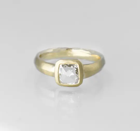 Beatrice - Canadian Rosecut Cushion Diamond Ring