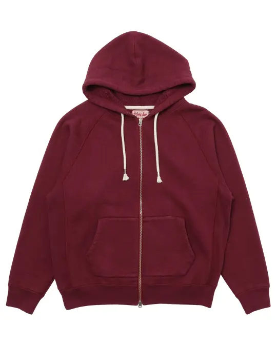 Zip Hoodie - Double Heavyweight French Terry - Burgundy