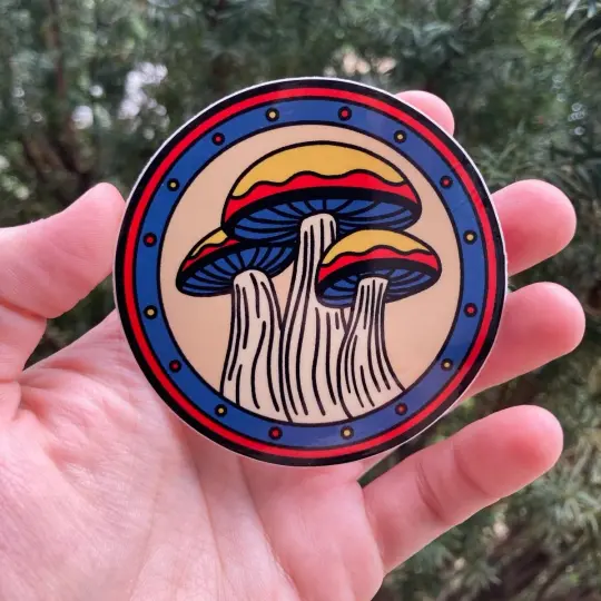 Mushrooms sticker