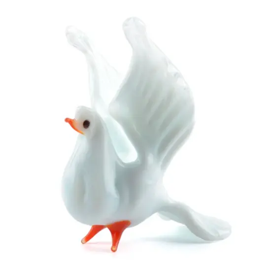 White Dove Miniature Glass Figurine