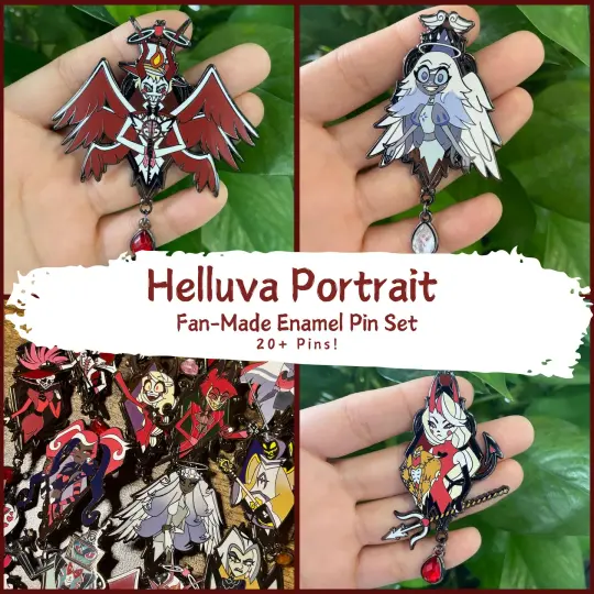 Hellaverse Enamel Pin Portraits | Hazbin Hotel & Helluva Boss Hard Enamel Pins