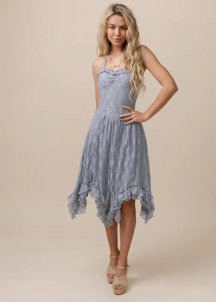 Erma Dress in Barely Blue