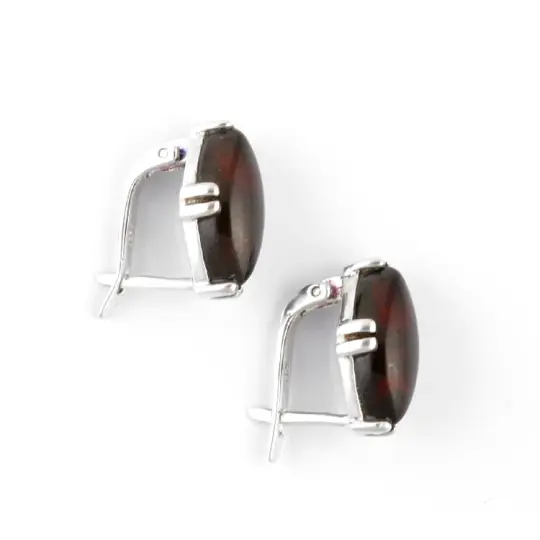Cherry Amber Marquise Earrings