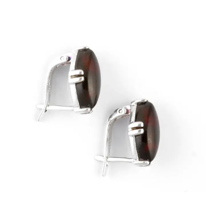 Cherry Amber Marquise Earrings