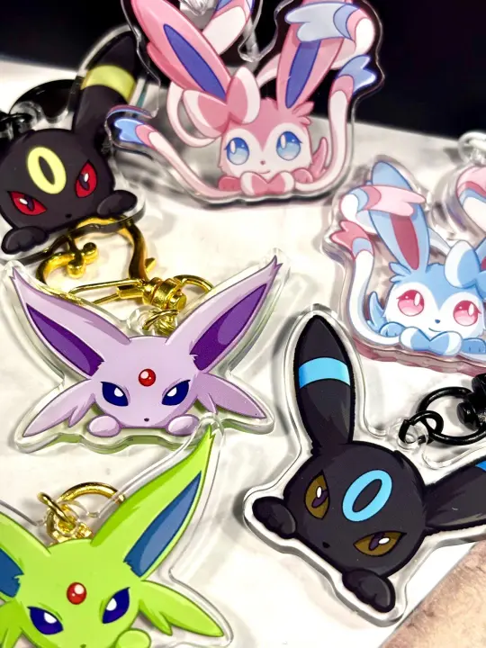 Double-sided Shiny Peeking Vees Acrylic Keychain | Fanart Gifts